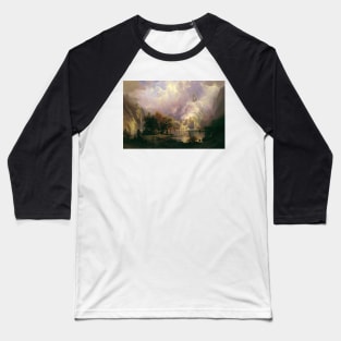 Rocky Mountain Landscape by Albert Bierstadt Baseball T-Shirt